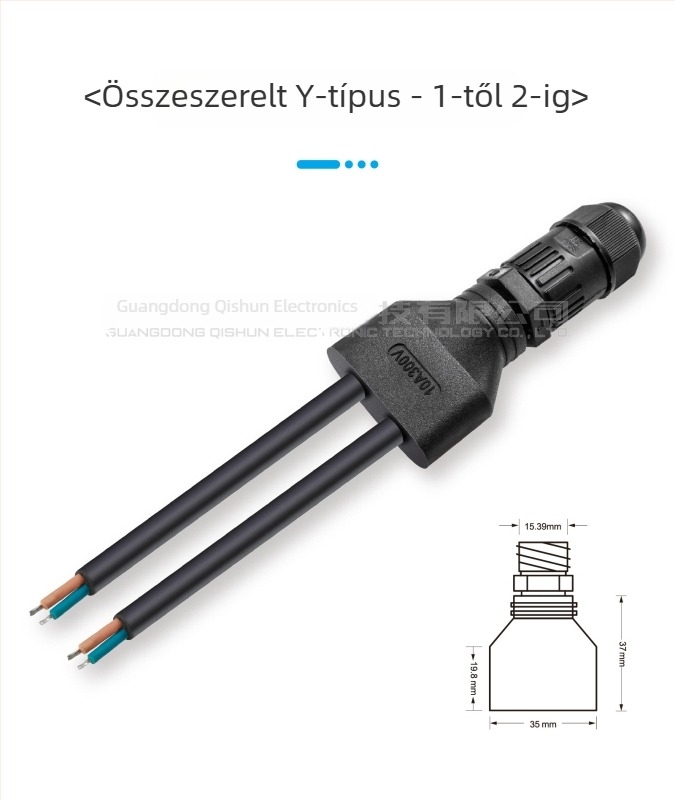 Y-típusú vízálló csatlakozó kültéri LED világításhoz, kábel-osztó és 3-utas csatlakozó, magas és alacsony hőmérséklet-álló, testreszabható