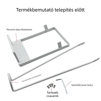 Otthoni porszívótartó állvány, fúrás nélküli tároló polc, padlóra szervező tartó, kézi porszívó tartó