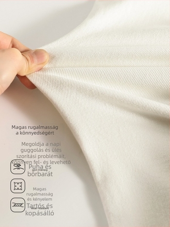 Fehér női mindennapi slim-fit mikroflare farmernadrág, 2026 tavasz–ősz, kis méret