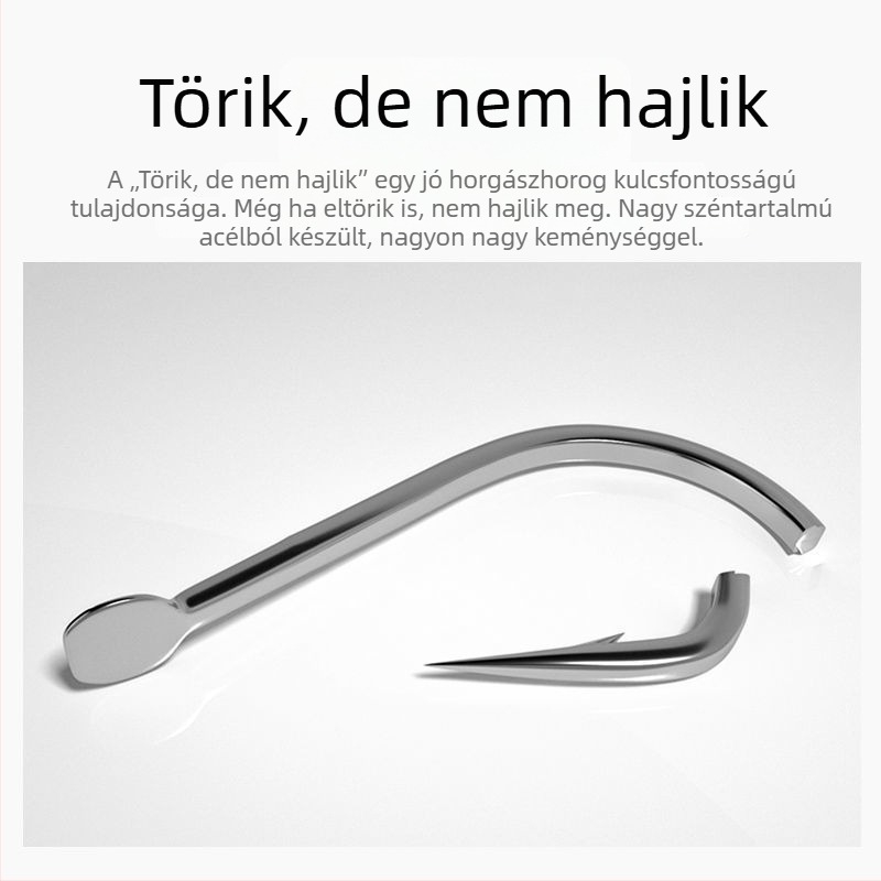 Zeyou horgászhorog, éles fogú, No. 1, 100 darabos csomag