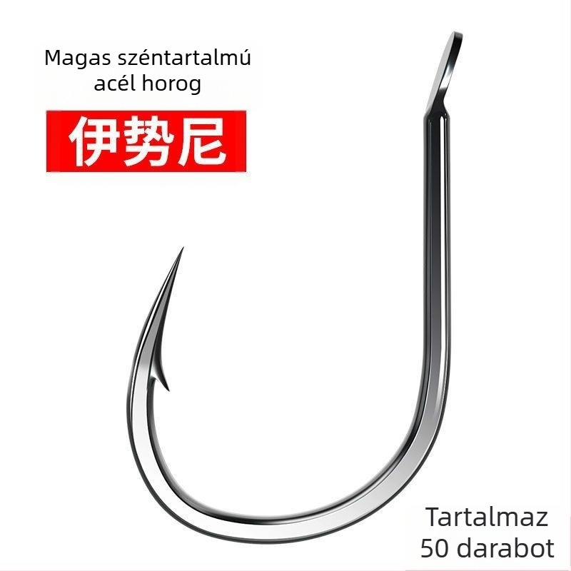 Zeyou horgászhorog, éles fogú, No. 1, 100 darabos csomag
