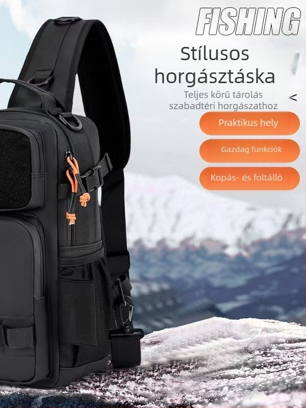 Könnyű, vízálló keresztpántos horgászati táska – multifunkcionális kültéri táska túrákhoz, utazásokhoz és kerékpározáshoz