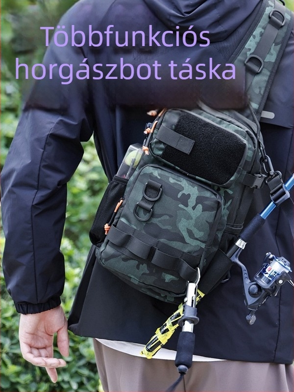 Könnyű, vízálló keresztpántos horgászati táska – multifunkcionális kültéri táska túrákhoz, utazásokhoz és kerékpározáshoz