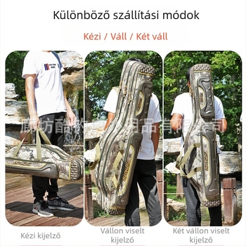 Vízálló Oxford anyagú horgászzsák, többfunkciós, hordozható vállpánttal