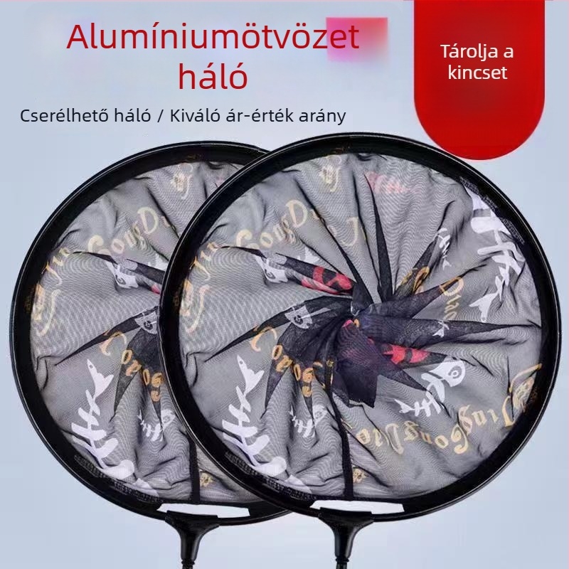 Titánium ötvözet nano ultrakönnyű halászháló-táska karbonszálas fonott fejjel