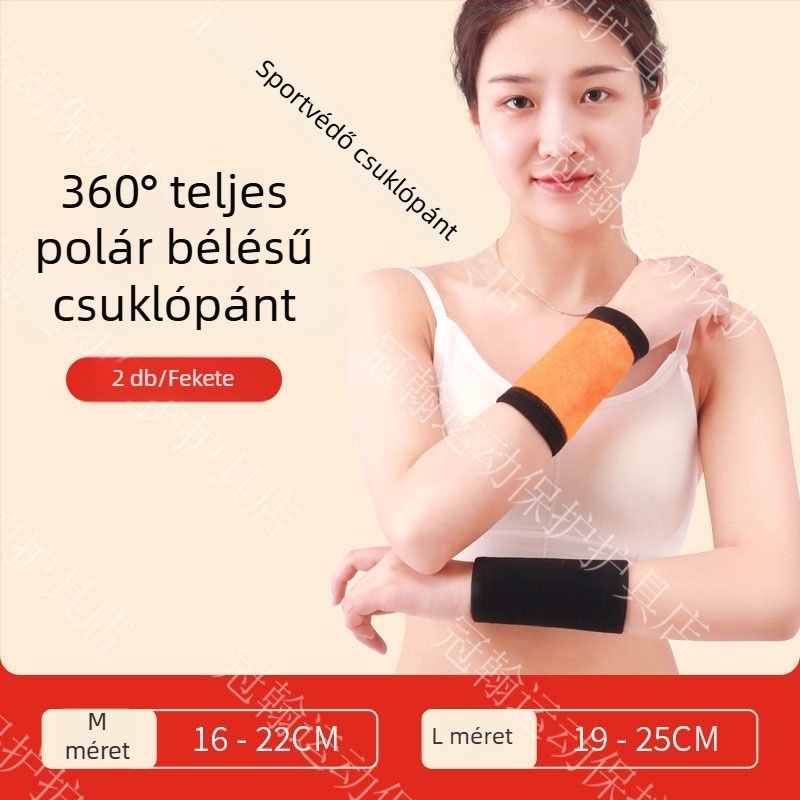 Fleece-bélésű, vastag csuklóvédő sporthoz – ízületi és inak védelmére