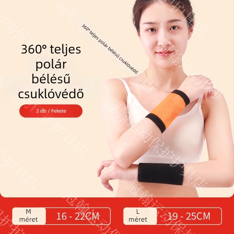 Fleece-bélésű, vastag csuklóvédő sporthoz – ízületi és inak védelmére