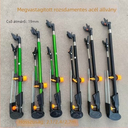 Rozsdamentes acél horgászbot-állvány, hordozható összecsukható tartó