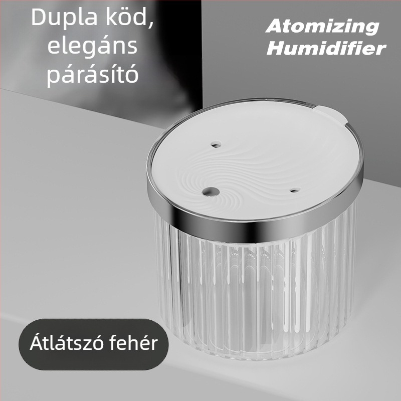 Kis méretű, hordozható párásító otthonra, hálószobába és autóba, atmoszferikus fényvilággal – asztali permetező párásító