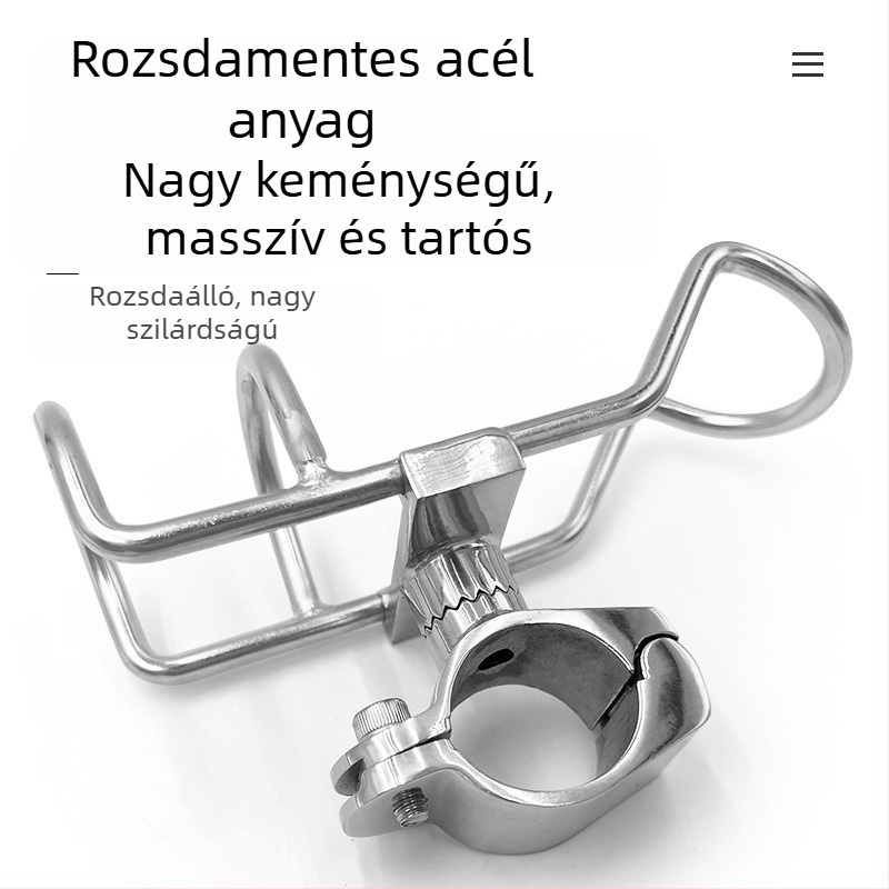 Rozsdamentes acél horgászbot tartó tengeri horgászathoz hajókon és jachtokon – tartó és korlát tartozékok