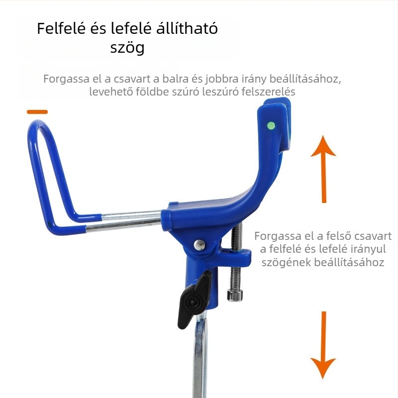 U-alakú, kinyújtható horgászbot-tartó, univerzális kézi és tengeri botokhoz, kettős használatú hosszú bot-stand, földbe építhető rögzítés