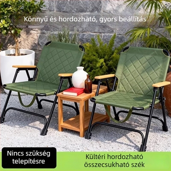 Maszhe kültéri összecsukható szék kempinghez és horgászathoz, megerősített, hordozható piknikhez, könnyű a strandnál, asztallal és székkel