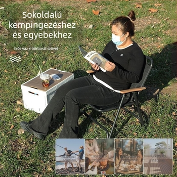 Maszhe kültéri összecsukható szék kempinghez és horgászathoz, megerősített, hordozható piknikhez, könnyű a strandnál, asztallal és székkel
