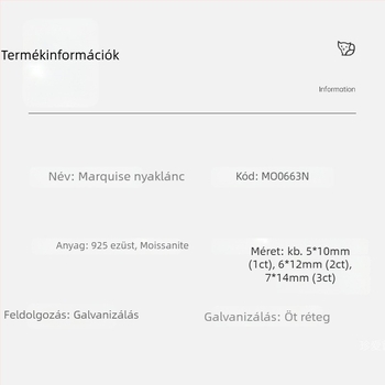 S925 ezüst Moissanite nyaklánc marquise vágással, kulcscsonti lánc, Pt950 bevonattal, elegáns, letisztult és sokoldalú, állítható hosszúság 21–50 cm