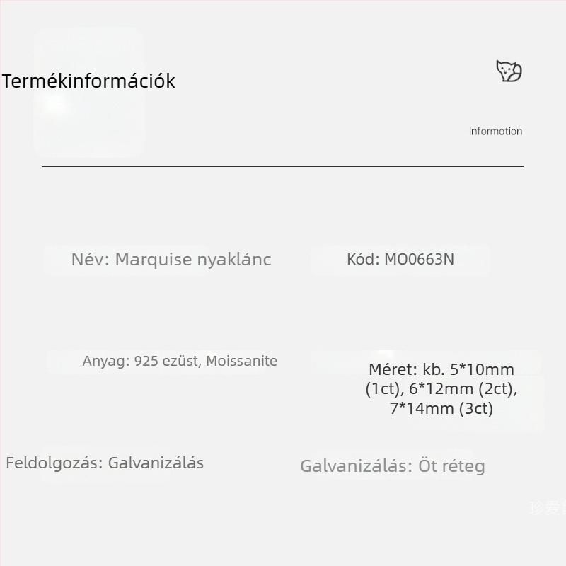 S925 ezüst Moissanite nyaklánc marquise vágással, kulcscsonti lánc, Pt950 bevonattal, elegáns, letisztult és sokoldalú, állítható hosszúság 21–50 cm