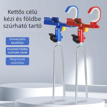 Horgászbot tartó és állvány, földbe szúrható, kettős használatú, tenger- és kézi botokhoz, hosszú univerzális botállvány