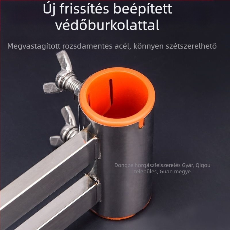 Rozsdamentes acélból készült esernyőállvány horgászathoz, szélálló, megerősített lábakkal, nagy univerzális tartó