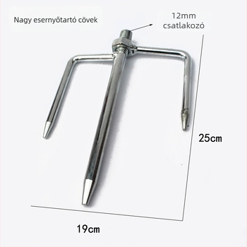 Fém talptámasz horgász esernyőhöz, 12 mm univerzális csavarral