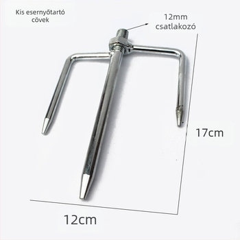 Fém talptámasz horgász esernyőhöz, 12 mm univerzális csavarral