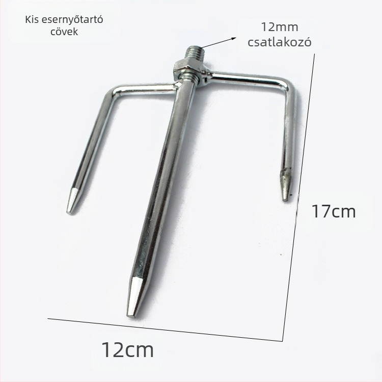 Fém talptámasz horgász esernyőhöz, 12 mm univerzális csavarral
