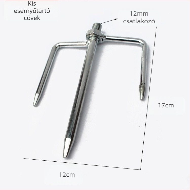 Fém talptámasz horgász esernyőhöz, 12 mm univerzális csavarral