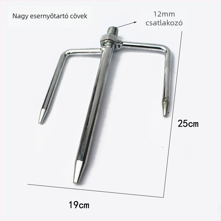 Fém talptámasz horgász esernyőhöz, 12 mm univerzális csavarral