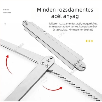 Összecsukható, vastag rozsdamentes acélból készült növényirtó kés horgászathoz, tisztítóeszköz a horgászhelyekhez