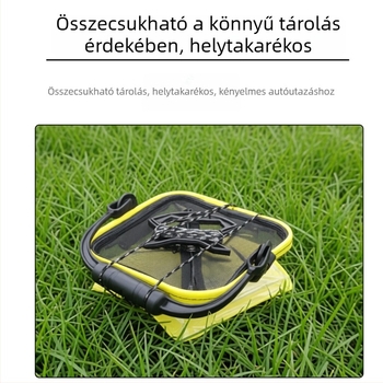 Új átlátszó EVA összecsukható halas vödör fogantyúval, légáteresztő élőhal-tartály