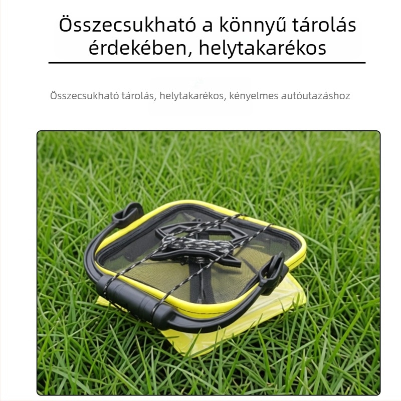 Új átlátszó EVA összecsukható halas vödör fogantyúval, légáteresztő élőhal-tartály