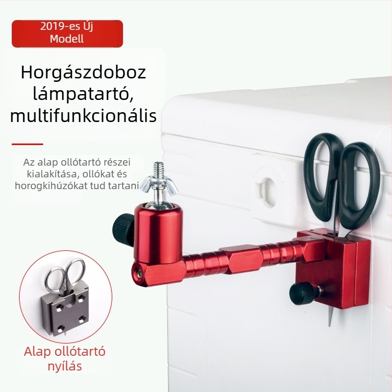 HUANSHENG Hordozható világítási keret horgászláda számára, alumínium ötvözet