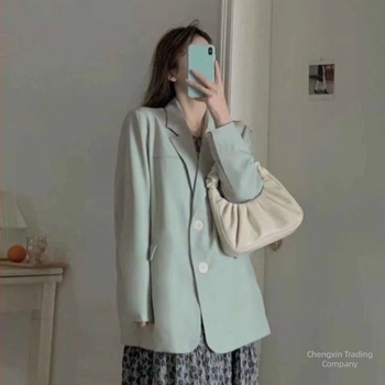 Női vékony blézer, laza szabás, elegáns casual stílus, plusz méret, tavasz–ősz 2025