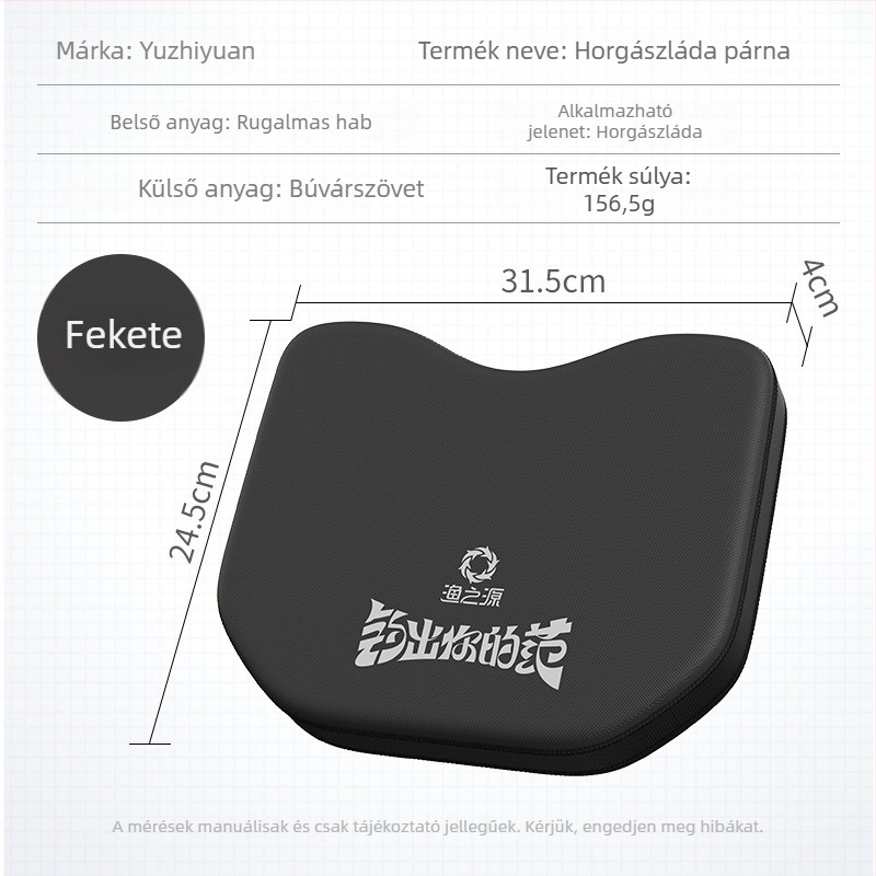 Vastag, légáteresztő, magas rugalmasságú ülőpárna halászláda és halászati szék számára, szívókorongos, kényelmes