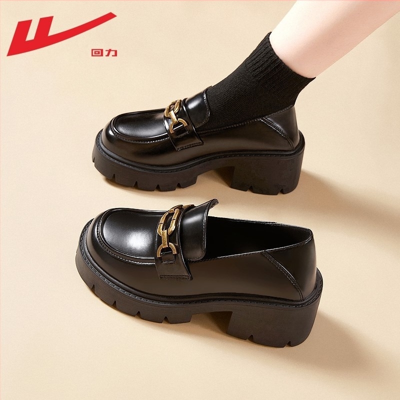 Női Mary Jane loaferek, vastag sarkú, 3-6 cm, PU bőr, brit stílus