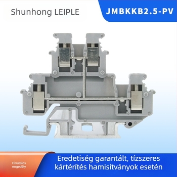 Sínre szerelhető kétszintes terminálblokk JMBKKB2.5 réz érintkezőkkel