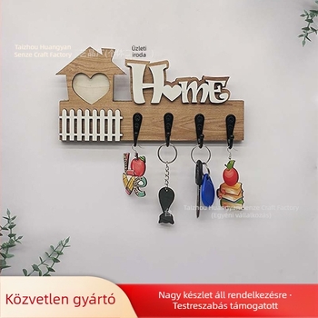 Fali kulcstartó faanyagból – belépőhöz, minimalista falidekor