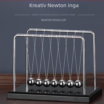 Newton's cradle hét golyóval – fa-asztali dekoráció