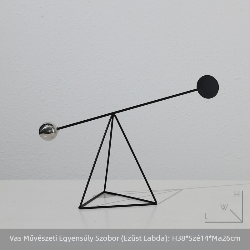 Geometriai formájú fém dekoráció modern minimalista otthonhoz — alkalmas TV-állványra, előszobába és boros szekrényhez