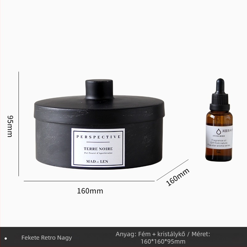 Modern minimalista kristály aromaterápiás dísz, lángmentes változatban, nappalira, dolgozószobába és gardróbba.