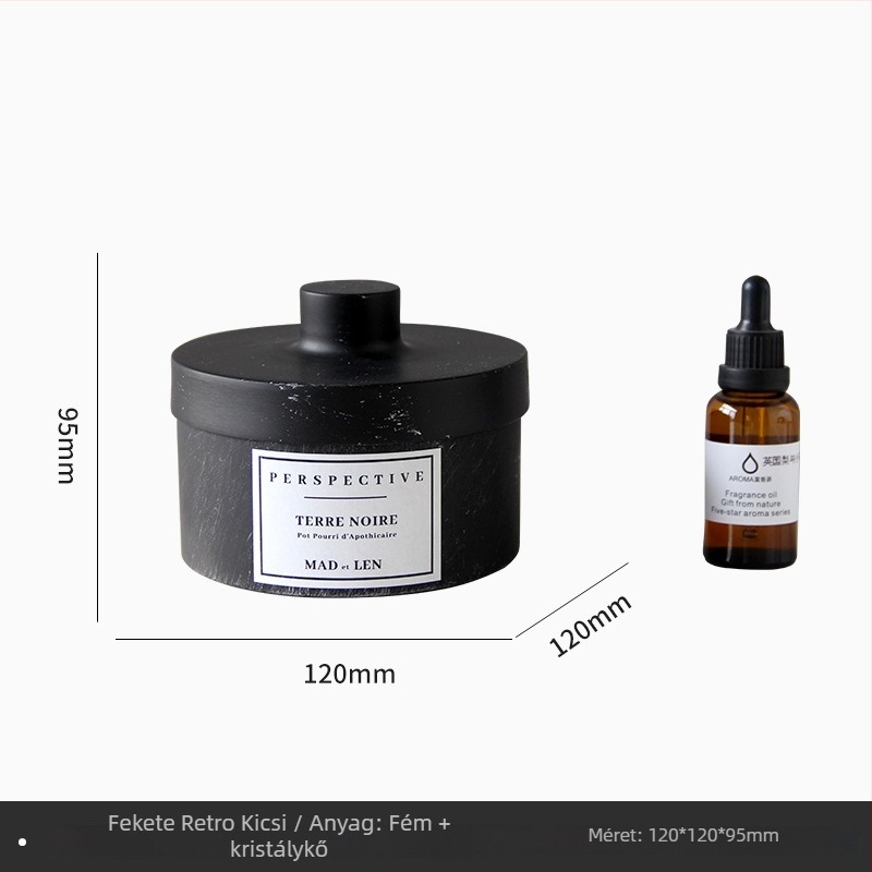 Modern minimalista kristály aromaterápiás dísz, lángmentes változatban, nappalira, dolgozószobába és gardróbba.