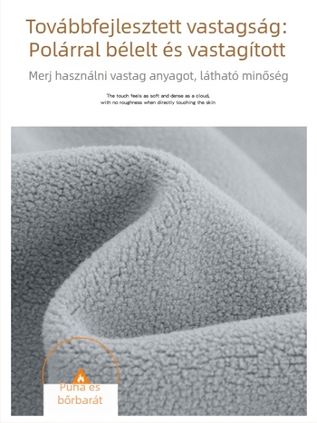 Női széles lábú nadrág strasszokkal és fleece-bevonattal téli viselet, egyenes szabás