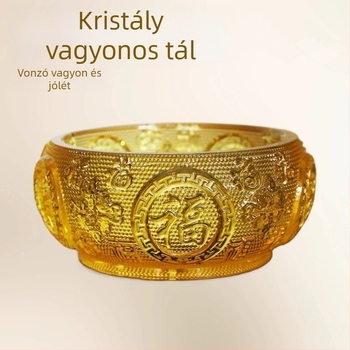 Kristályos persely – dekoratív kincstár fehér és citrin kristállyal