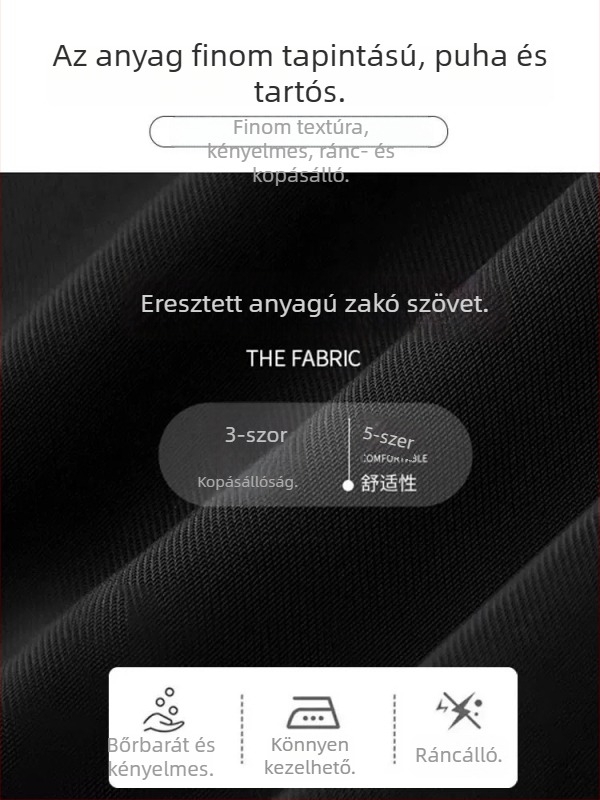 Fekete női magas derekú, széles lábú kosztümnadrág, casual elegáns megjelenés, 2025 ősz, plusz méret