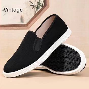 Uniszex textil munkacipő, slip-on, vastag puha talppal, alacsony felsőrésszel, légáteresztő, tavaszra, nyárra és őszre