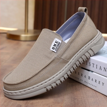 Férfi vászoncipő Old Beijing stílusban, slip-on, lélegző, puha talpú, mindennapi viselet