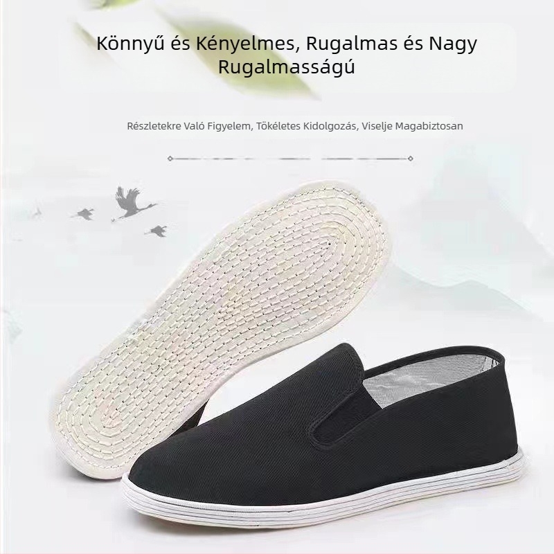 Kézzel készített slip-on házicipő vastag vászon talppal, uniszex