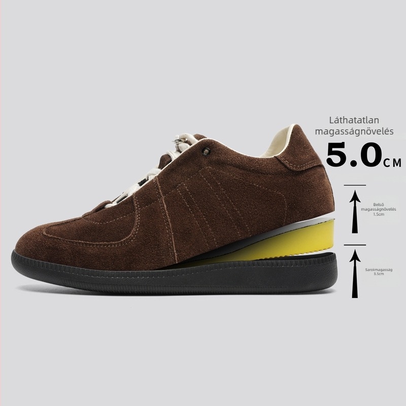 Férfi edzőcipő W018-J, 2026 tavasz, láthatatlan 5 cm-es sarokemelés, japán retro casual cipő