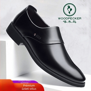 Woodpecker férfi slip-on bőrcipő – nyári üzleti casual mokaszínok