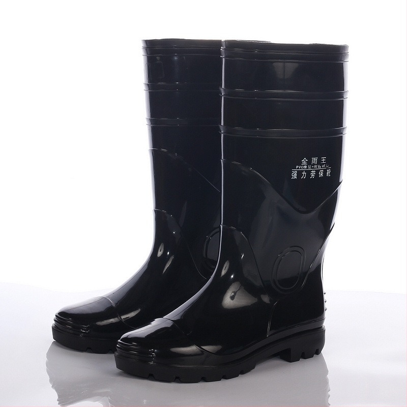 King of Golden Rain PVC térdmagasságú esőcsizma, uniszex, meleg bélés, csúszásmentes, vízálló