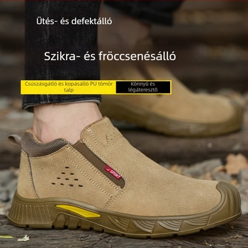 Férfi munkavédelmi cipő hegesztéshez – égés és ütés, átszúrás elleni védelem, könnyű, tartós, erős talppal
