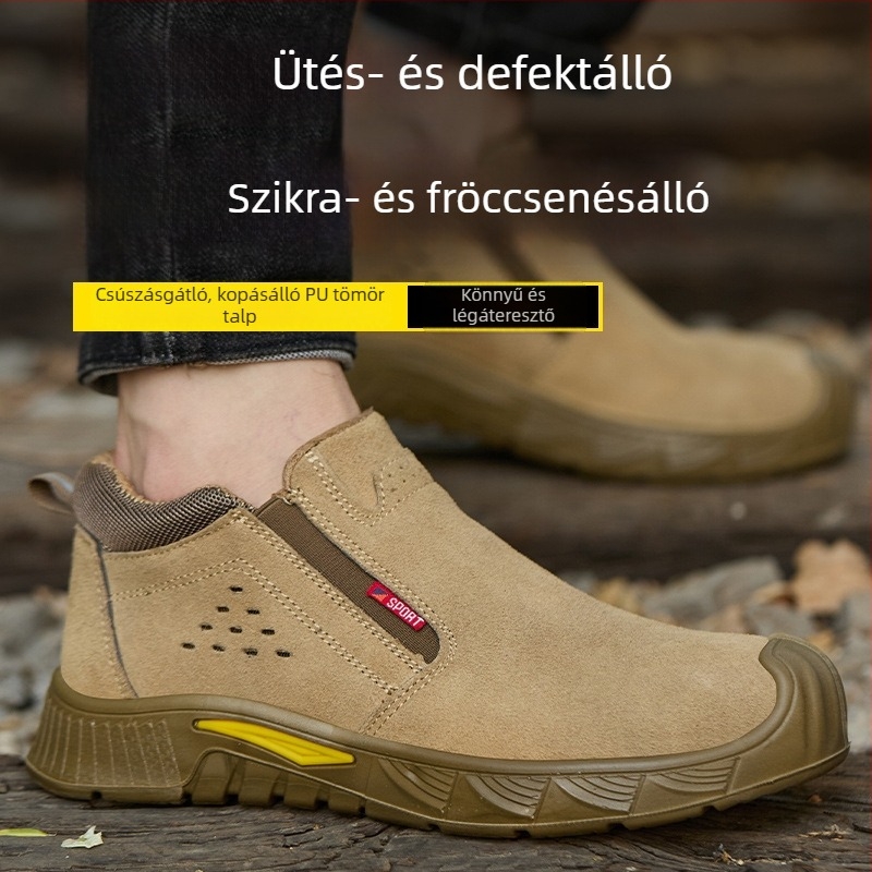 Férfi munkavédelmi cipő hegesztéshez – égés és ütés, átszúrás elleni védelem, könnyű, tartós, erős talppal